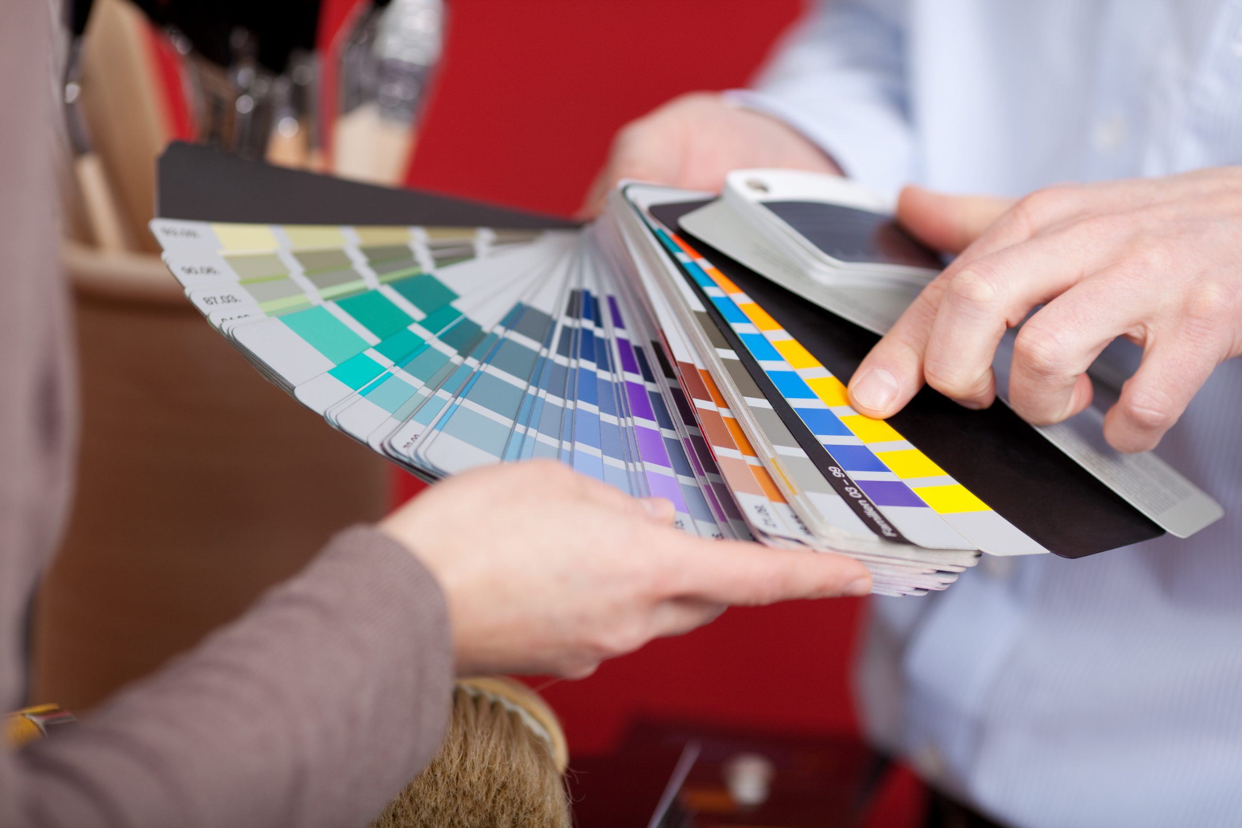 Interior decorator in a meeting with a client