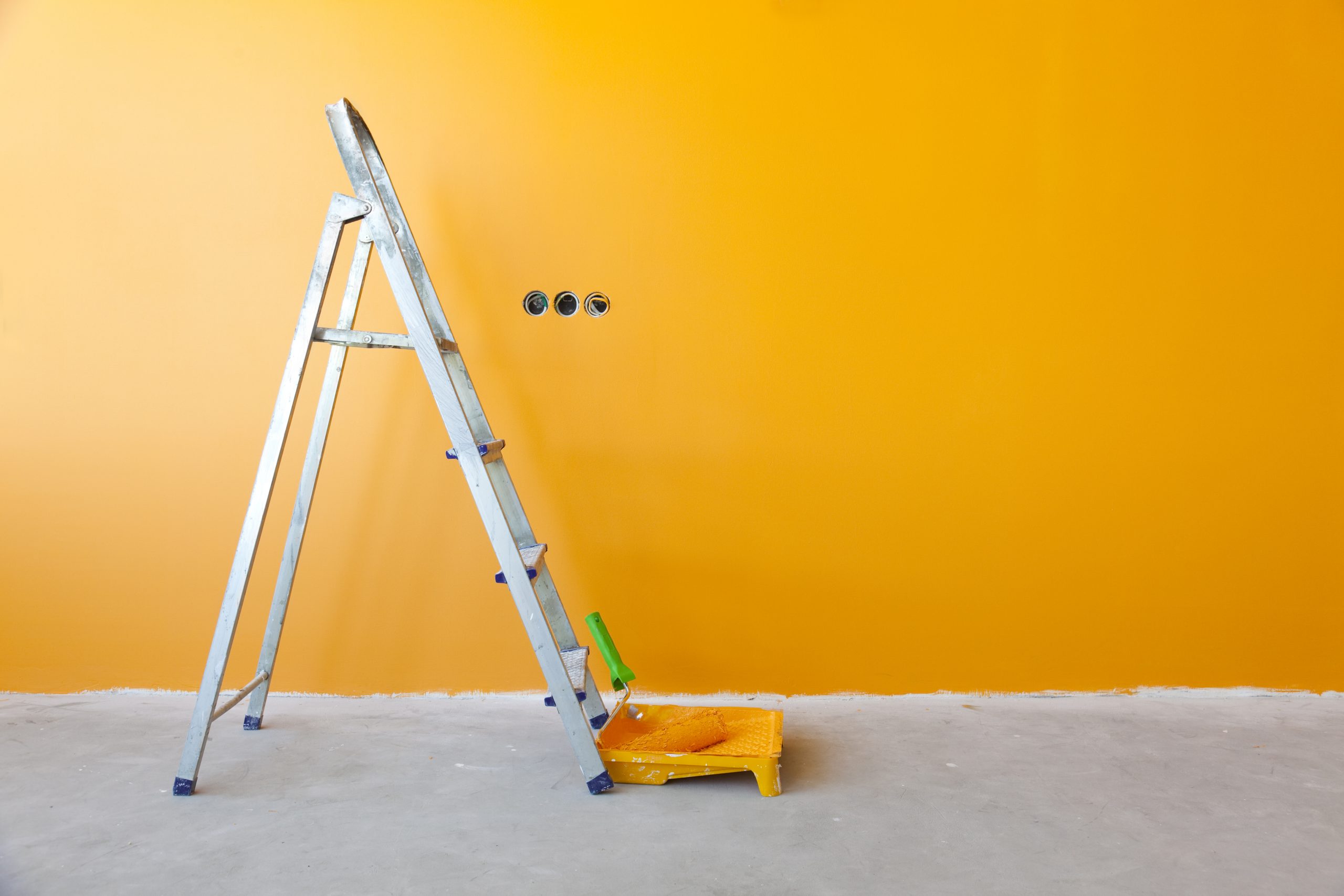 Home Improvement / ladder, paint can and paint roller
